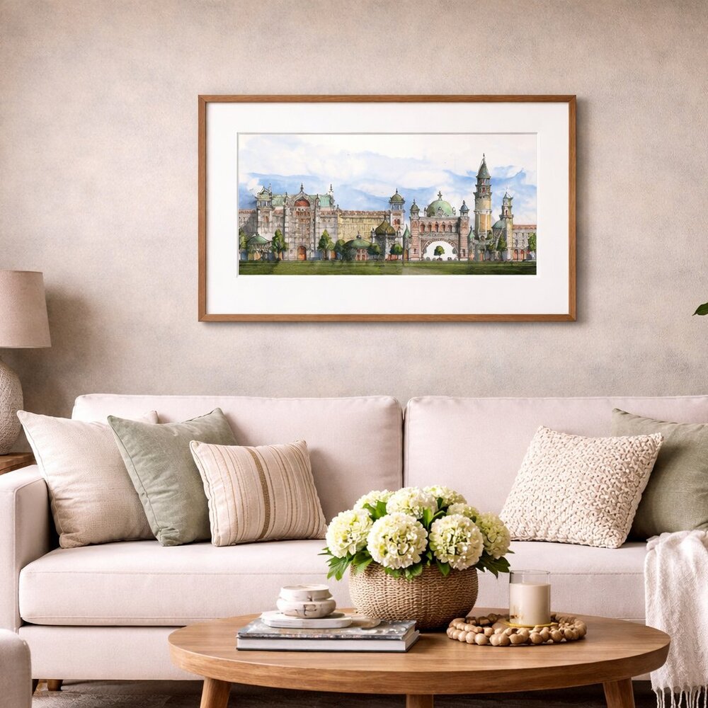 Castle of a Thousand Windows – Limited Edition Signed Art Print by Kurt Xu